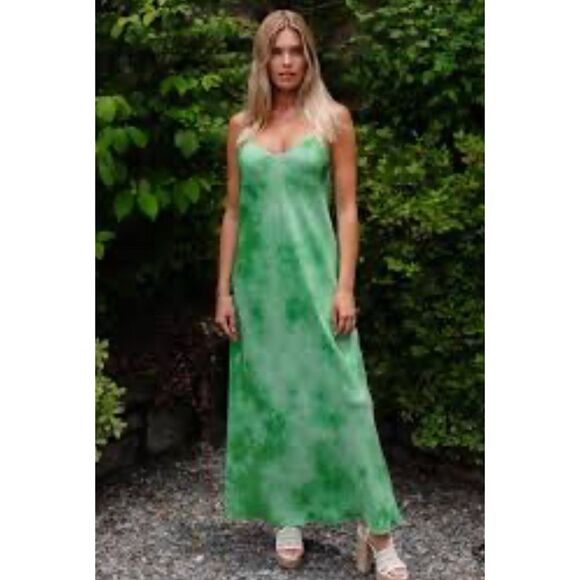 Beautiful People LA SILK CHARMEUSE LONG SLIP DRESS Size S - Picture 1 of 6